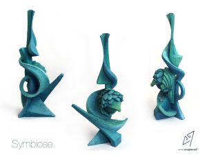 Symbiose, 2015 (argile, gomme laque)