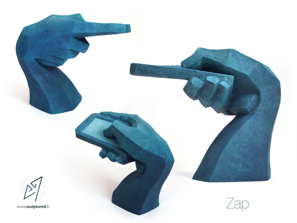 Zap, 2016 (argile, gomme-laque)