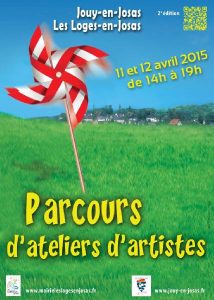 Affiche Parcours d'atelier d'artistes, 2015, Jouy en Josas