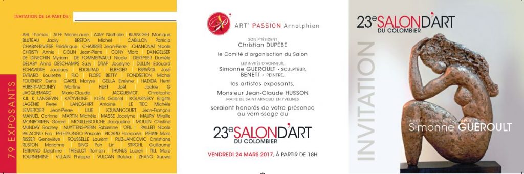 SALON D'ART DU COLOMBIER SAINT ARNOULT EN YVELINES 2017 INVITATION a