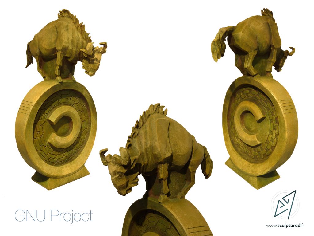 GNU Project, 2017 (argile, gomme-laque)