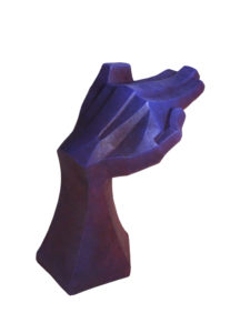 "Contrôle" 2018 (argile, gomme-laque)
