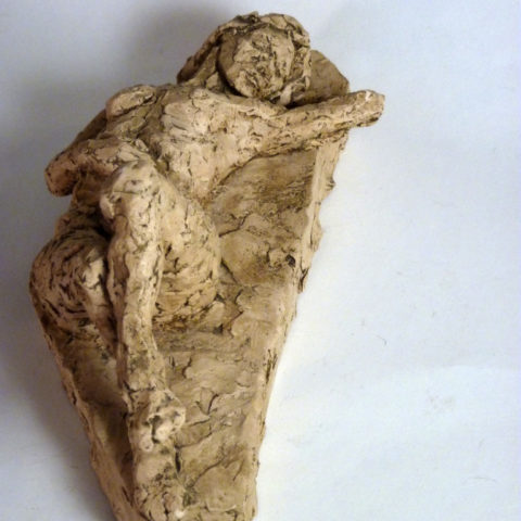"Femme allongée" 2011 (argile patinée)