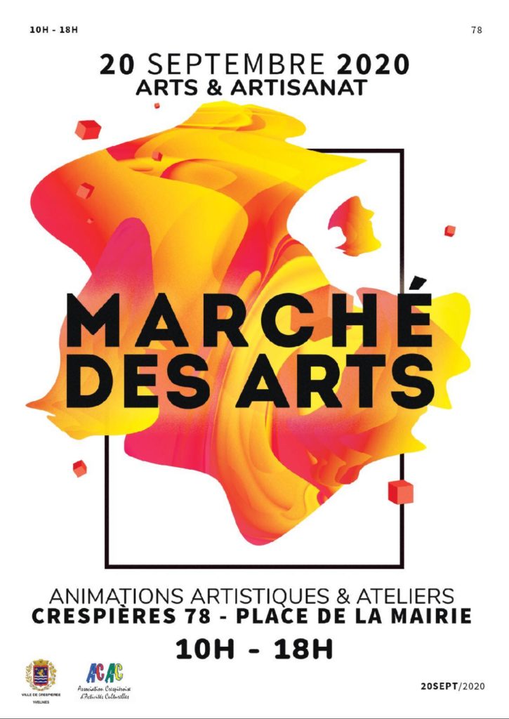 Affiche Marché des Arts à Crespières (sept 2020)