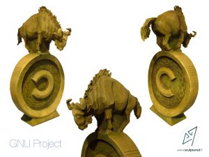GNU Project, 2017 (argile, gomme-laque)