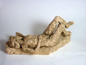 "Femme allongée" 2011 (argile patinée)