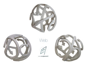 "Web" 2018 (argile, gomme-laque)